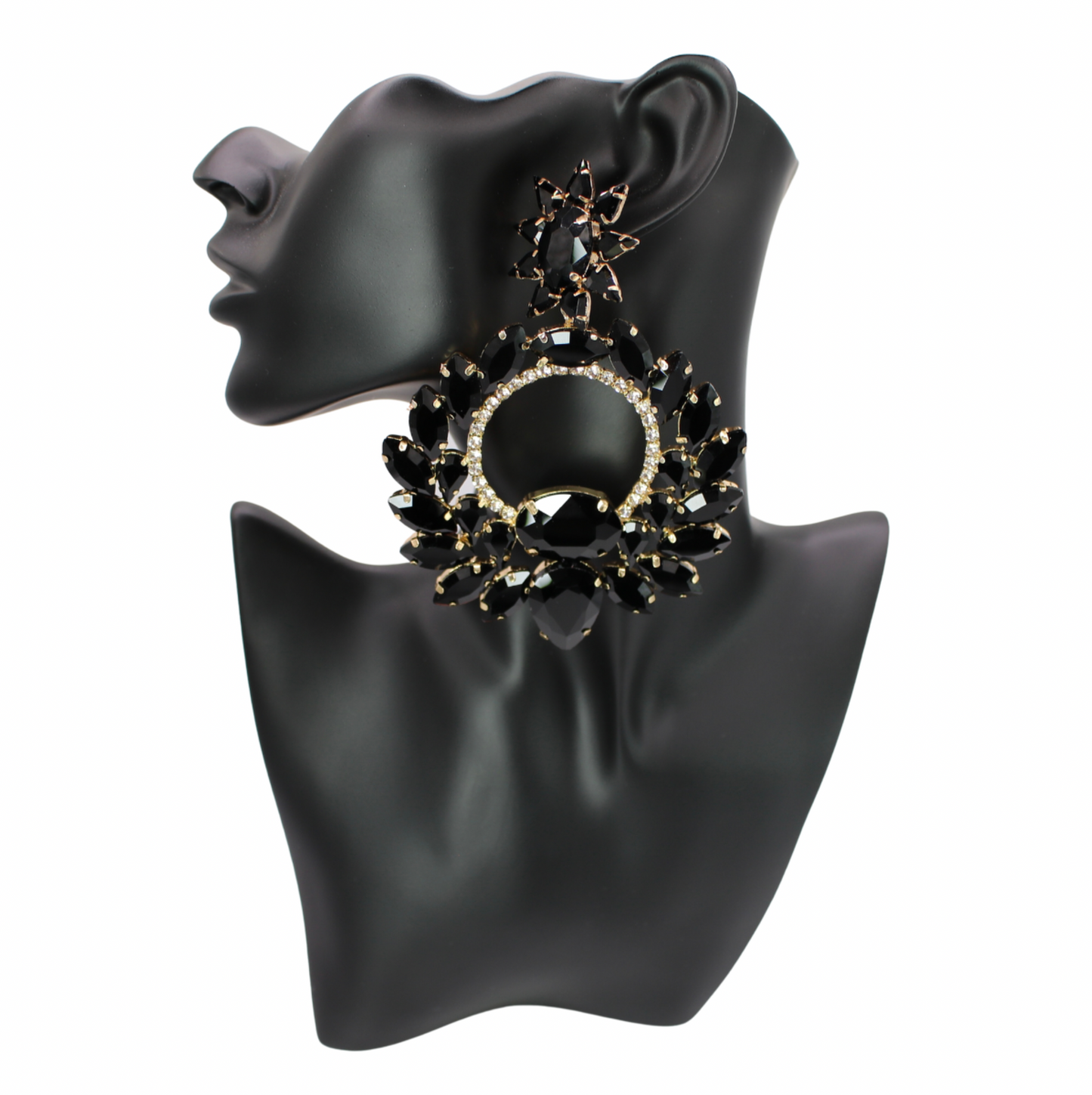 She's Bold Baroque Earrings (Black)